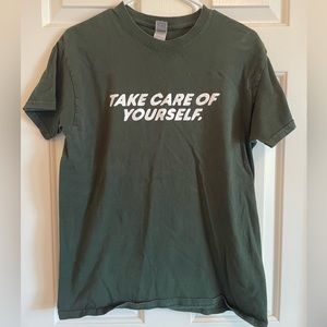 take care of yourself unisex green shirt - M